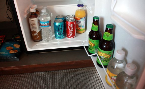 mini fridge filled mini fridge