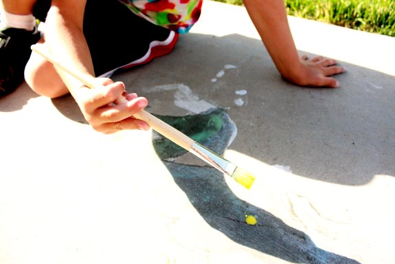 painting with sidewalk paint