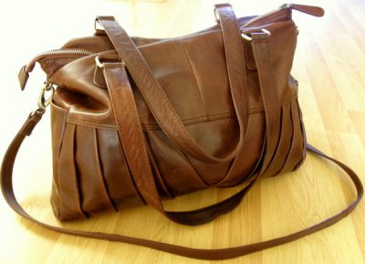 brown leather purse