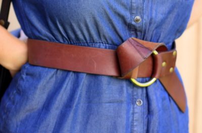 brown leather belt