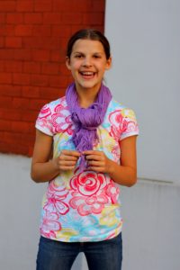 cute purple scarf