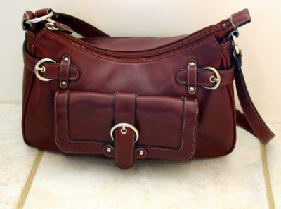 brown leather purse