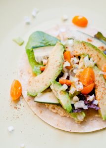 vegan hummus + avocado taco recipe
