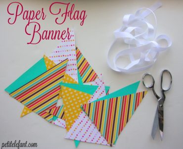 how to make paper flag banner
