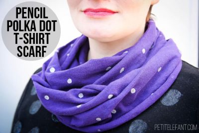 how to make a polkadot tshirt scarf