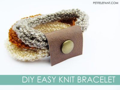 diy easy knit bracelet