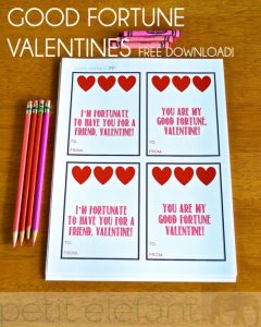 good fortune valentine printable