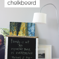 how to make a simple DIY chalkboard