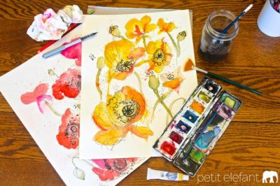 DIY Watercolor Flowers