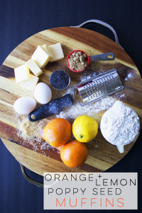 orange + lemon poppy seed muffin recipe
