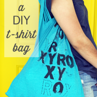 DIY recycled t-shirt bag