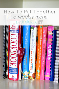 how to put together a weekly menu