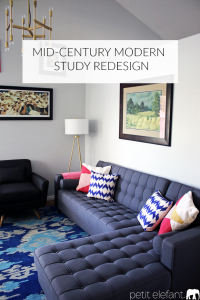 mid-century modern study redesign